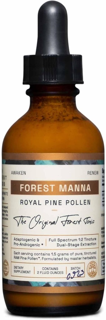 Orman Gıdaları Orman Manna Royal Pine Pollen Tincture – 1:2 Gerçek Dual-Stage Ekstraksiyon – Saf Pine Pollen – Sadece 2 Fl Ounce Şişe