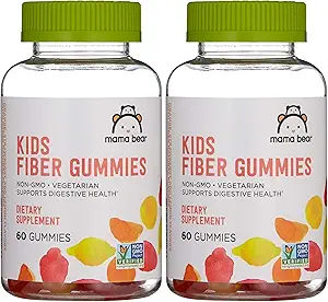 Marka - Mama Bear - Çocuklar Fiber Gummies - Destekler Digestive Health, Orange, 60 Count (Pack of 2)