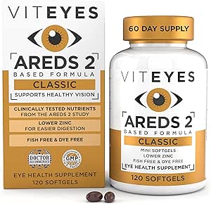 VITEYES® AREDS 2 Softgels, 120 Count - Μία καθημερινή δόση Βιταμίνη ματιών