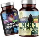 Bir Beslenme N1N Premium Erkeklerin Günlük Multivitamini [Vitamins A C E D, Magnezyum, çinko] ve Blood Circulation Supplement [8 Güçlü Herbs ve Vitaminler], 2 Pack