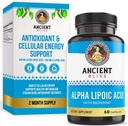 Ancient Bliss Alpha Lipoic Acid Supplement, Antioxidant and Energy Support, ALA Supplement with Bioperine, No Gluten and Soy, 600mg per Serving, 60 Vegan Capsles