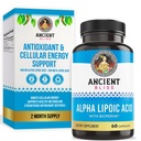 Antik Bliss Alpha Lipoic Acid Supplement, Antioksi ve Enerji Desteği, Bioperine ile ALA Supplement, No Gluten ve Soy, Servis başına 600 mg, 60 Vegan Capsules