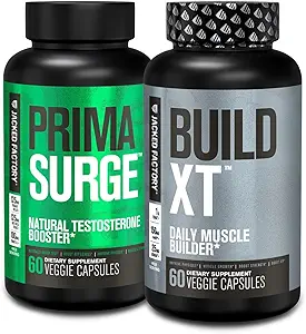 Jacked Factory PRIMASURGE Testosterone Booster for Men (60 κάψουλες) & Build-XT Daily Muscle Builder & Performance Enhancer 