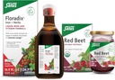 Floradix Iron & Herbs (16.9 oz) & Salus Red Beet Crystals (7 oz) - Iron Supplement for Healthy Energy Support* & Organic Nutritional Beet Root Drink Mix