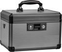 Medical Lock Box, Alluminum Alloy Box for Drug,First Aid Box with a Beamable Tray to Store Medicines & Pills for Home, Black 12 * 7.68 * 7.87 Perfect