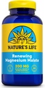 Nature's Life Renewing Magnesium Malate 200 mg - One Per Day - Muscle, Heart, Nerve Health, and Bone Support - Maximum Absorption - Lab Verified - 60-Day Guarantee - 250 Servings, 250 Tablets