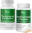 DR VITAMIN SOLUTIONS Thermogenic Fat Burner and Detox Cleanse Bundle - 15 Day Cleanse for Weight Management, Gut Health, and Bloating Relief - 90 Capsules