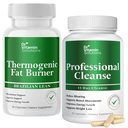 DR VITAMIN SOLUTIONS Thermogenic Fat Burner ve Detox Cleanse Sche - 15 Günlük Kilo Yönetimi, Gut Health ve Bloating Relief - 90 Capsules