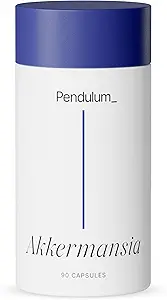 Pendulum Akkermansia Probiyotik with Prebiyotik Fiber - Gecikmiş Yayın Kapsülleri, Üçüncü Parti Test Edildi, Gerçek 100M AFU Live Strain for Gut Health & GLP-1 Support for Men & Women (90 Capsules, 1-Pack)
