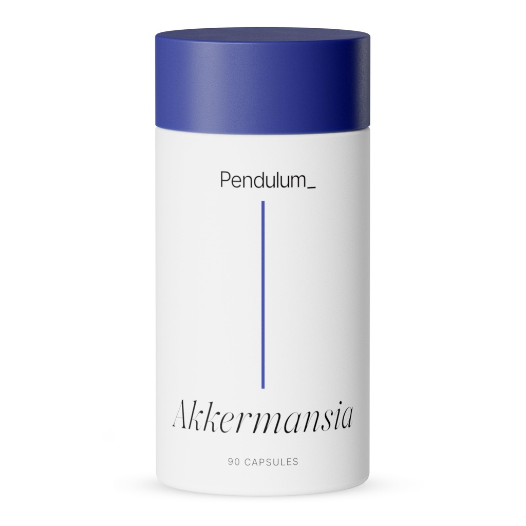 Pendulum Akkermansia Probiyotik with Prebiyotik Fiber - Gecikmiş Yayın Kapsülleri, Üçüncü Parti Test Edildi, Gerçek 100M AFU Live Strain for Gut Health & GLP-1 Support for Men & Women (90 Capsules, 1-Pack)