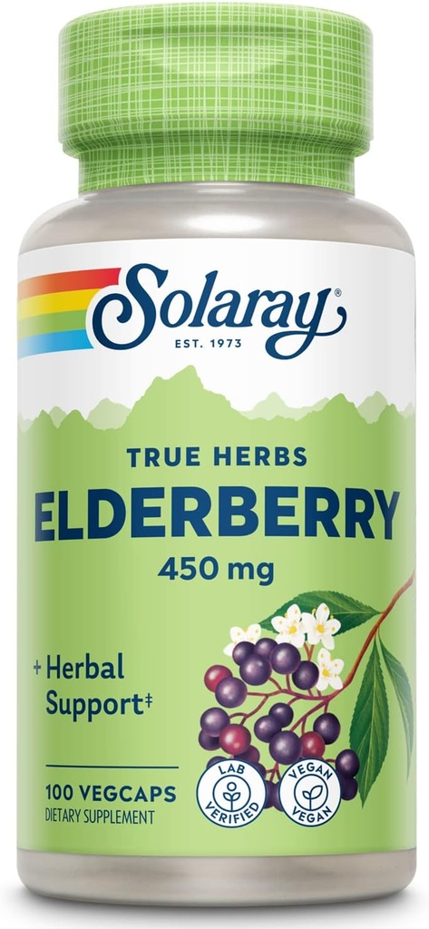 SOLARAY Elderberry Berry & Flower 450mg 