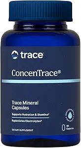 Trace Minerals ConcenTrace Trace Mineral Capsules - Genel Sağlık için ConcenTrace Capsules - Bone Strength, Muscle Recovery & Energy Support - Gluten-Free & Vegan - 90 Kont (30 Hizmet)