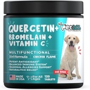 Bromelain & Vitamin C ile Köpekler için Quercetin - Alerji & Itch Relief, Immune & Inflammatory Support - ABD'de yapılan 120 Chewable Tablet