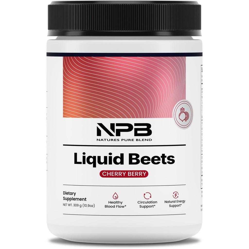 Nature's Pure Blend Organic Beet Root Toz – Nitrik Oksit Ret L-Arginine – Blood Flow Circulation & Energy – Pre-Workout Endurance Support – 8,000 MG