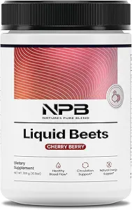 Nature's Pure Blend Organic Beet Root Toz – Nitrik Oksit Ret L-Arginine – Blood Flow Circulation & Energy – Pre-Workout Endurance Support – 8,000 MG