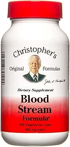 Christopher's Original Formulas Blood Stream Formula - Συμπληρώματα κυκλοφορίας αίματος - Υποστηρίζει Vein Elasticity, Καθαρό & Καθαρό ρεύμα αίματος