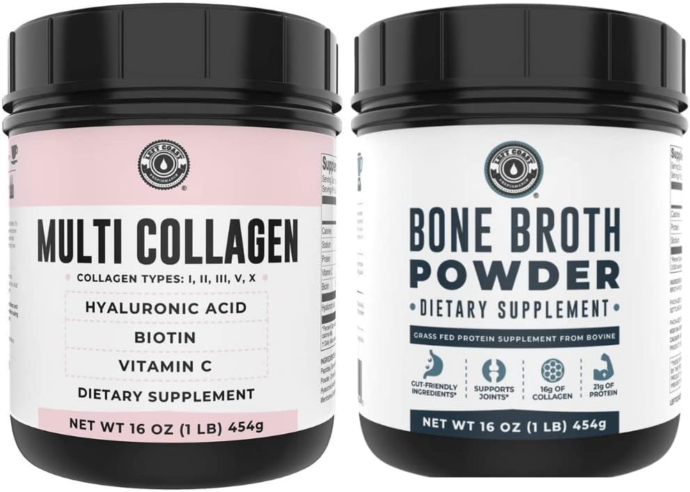 Left Coast Performance Pure Bone Broth ve Multi Collagen Toz Ortak, Saç, Skin ve Nails Support