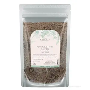Starwest Botanicals Kava Kava Root Powder - Αποξηραμένο Βότανο για Τσάι & Ποτά, Προάγει την ηρεμία, Φυσικό Piper Methysticum, Wildcrated, Finely Ground, Certified Kosher - 4 oz Pouch