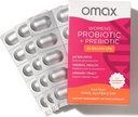 Omax Health Prebiotics and Probiotics Complex for Women, pH Balance, Vag Health, Urinary Tract, Yeast & BV Prevention, Lactobacillus & Bifidobacterium 