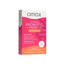 Omax Health Prebiyotiks and Probiyotiks Complex for Women, pH Balance, Vag Health, Urinary Tract, Yeast & BV Önleme, Lactobacillus & Bifidobacterium | Vegan, Organik, Gluten Free | 30 Vege-Capsules