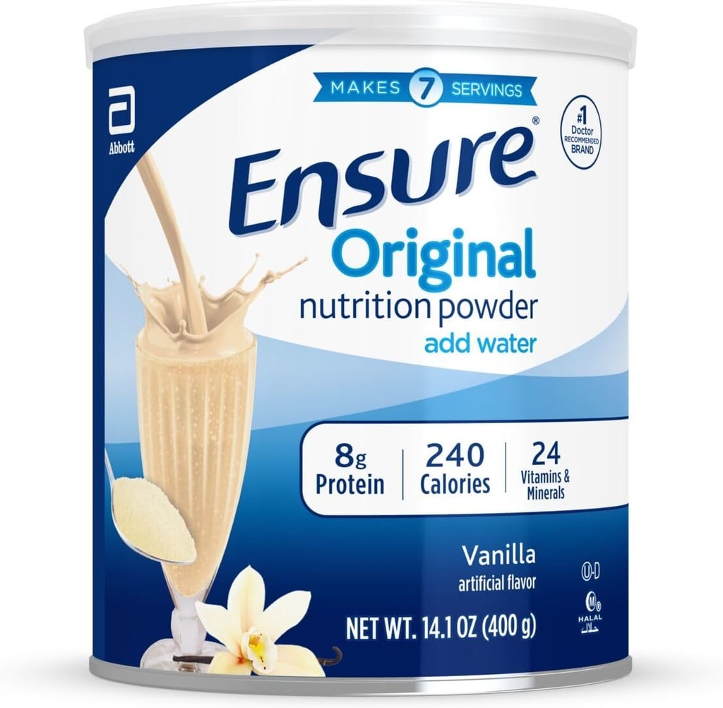 Ensure Original Nutrition Powder with 9g of Protein Per Serving, Vanilla, 14 ounces