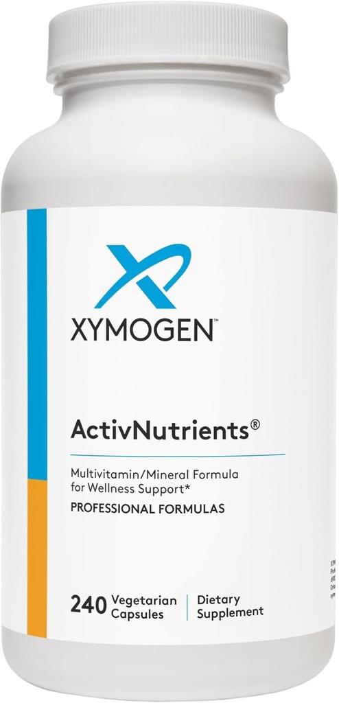 XYMOGEN Demir ve Bakır ile Beslenme - Sağlık, Immune, Enerji ve Mood Destek - Chelated Minerals + Active Bs with Folate (240 Capsules)