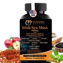 10-σε-1 Ιρλανδική Θάλασσα Moss Veggie Caps 3000mg Μαύρο Έλαιο Σπόρου Ashwagandha Bladderwrack Burdock Turmeric Apple Cider Vinegar Manuka Honey Dandelion Μαύρο Πιπέρι - Κατασκευάζεται σε ΗΠΑ (Veggie Caps, Unflaved)