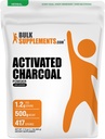 BulkSupplements.com Aktif Charcoal Toz - Coconut Charcoal, Diş Beyazıt - Vegan & Gluten Free, 1.2g per Service, 500g (1.1 lbs) (Paket of 1)