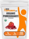 BulkSupplements.com Βιολογικό Ρόδι σε σκόνη - Ρόδι συμπλήρωμα για την υποστήριξη του ανοσοποιητικού, φυτικό συμπλήρωμα - Χωρίς γλουτένη, 5g ανά Σερβίρισμα, 1kg (2,2 lbs) (πακέτο των 1)