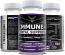 OX Beslenme 1 Yaşlılık, C vitamini, çinko, Vitamin E, Vitamin B6, Echinacea, Tur, Turmeric, L-Glutamine HCL & Lactobacillus Probiyotiks & Antioksis for Immune Defense 1 ay Supply
