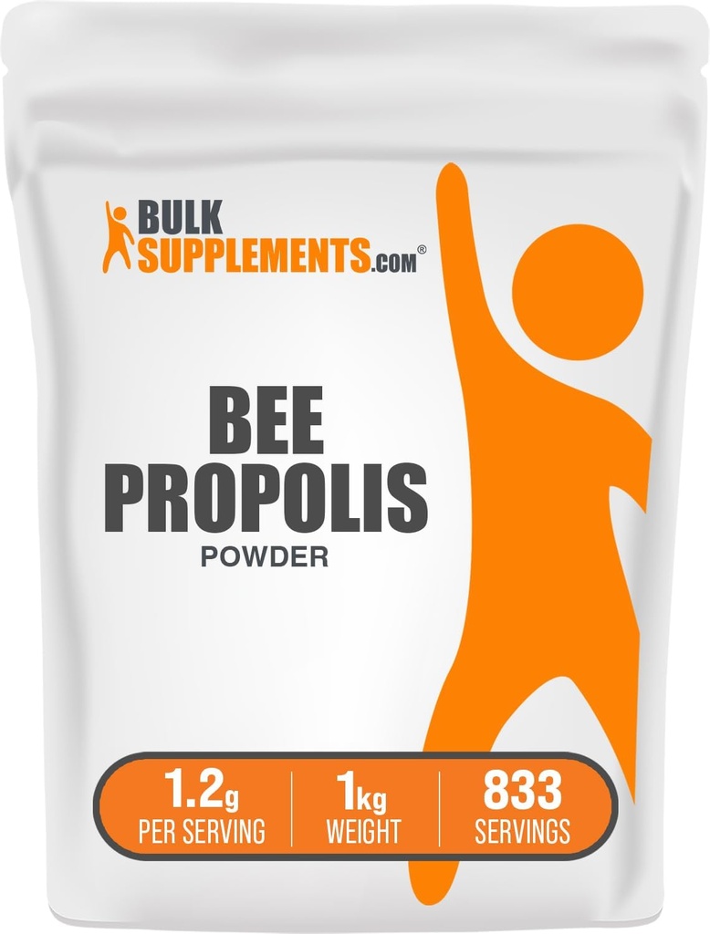BulkSupplements.com Bee Propolis Toz - Bee Propolis Supplement, Superfood Supplement - Natural & Gluten Free, 1.2g per Service, 1 kg (2.2 lbs) (Pack of 1)