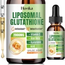 Liposomal Glutathione Supplement 2000 mg, Sıvı Glutathione Drops with Vitamin C, Master Antioksis for Immune System, Aging Defense, Skin Headth, Liver Detox - Superior Abxia, Vegan 2 Fl Oz