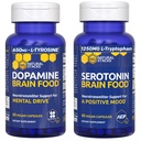 NATURAL STACKS Serotonin Beyin Gıdası + Dopamine Beyin Gıdası - Olumlu Bir Mood & Ruh Drive * - 120 Toplam Capsules