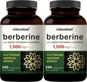 Berberine Supplement 1.500 mg with Ceylon Cinnamon & Turmeric Root, 480 Veggie Capsules (2 Pack) | 97 Pure Berberine HCL | Supports Balanced Sugar Levels & Heart Health | Vegan, Non-GMO
