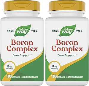 Nature's Way Boron Kompleksi, Bone Health*, 100 Capsules (Pack of 2)