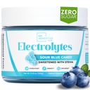 Zero Sugar - Sour Blue Candy Electrolytes Toz - Hydration - Caffeine Free Energy - All Natural Materialss - Vegan, Keto & Paleo - Sugar Free Electrolyte Toz İçecek Mix - 30 Servisler Toz -