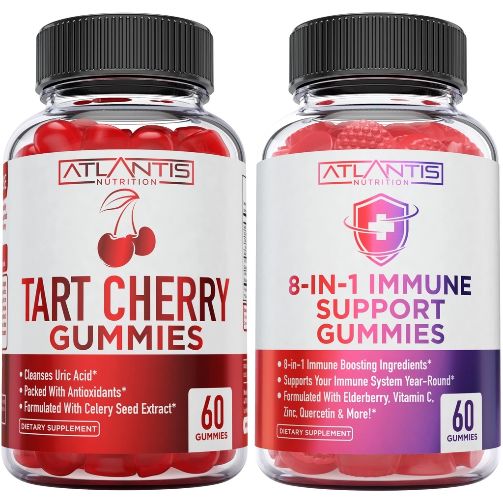 Ατλαντίδα Διατροφή 60 ταρτάκια Cherry Gummies + 8-σε-1 ανοσοποιητική υποστήριξη 60 Gummies