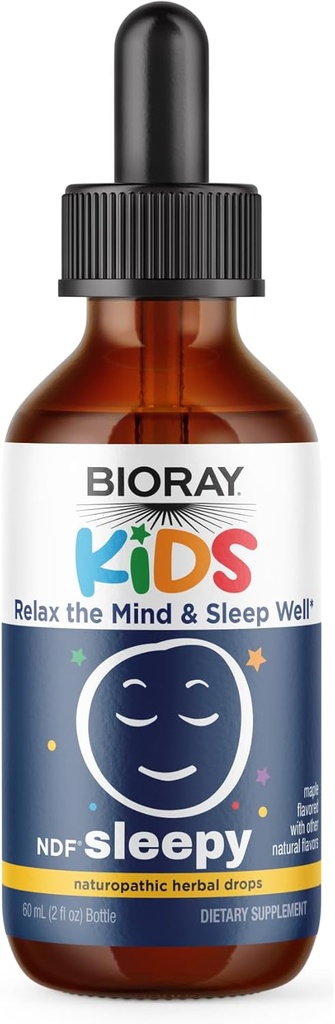 BIORAY Kids NDF, Maple - 2 fl oz - The Night - Non-GMO, Vegan, Gluten Free - 1-2 ay Supply
