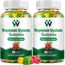Magnezyum Glycinate Gummies 400 - Uyku,Stress & Muscle Relief Calm Magnezyum Chews for Yetişkinler ve Çocuklar için D, B6 Meyve Flavor, Vegan, 2 Packs