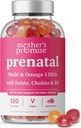 DHA ile Prenatal Vitamin Gummies | Vegan Prenatal Vitaminler Omega 3, Torchfolate, Choline & D3, Hamile Vitaminler Fetal Development | Gummy Multivitamin Supplement, 120 Kont