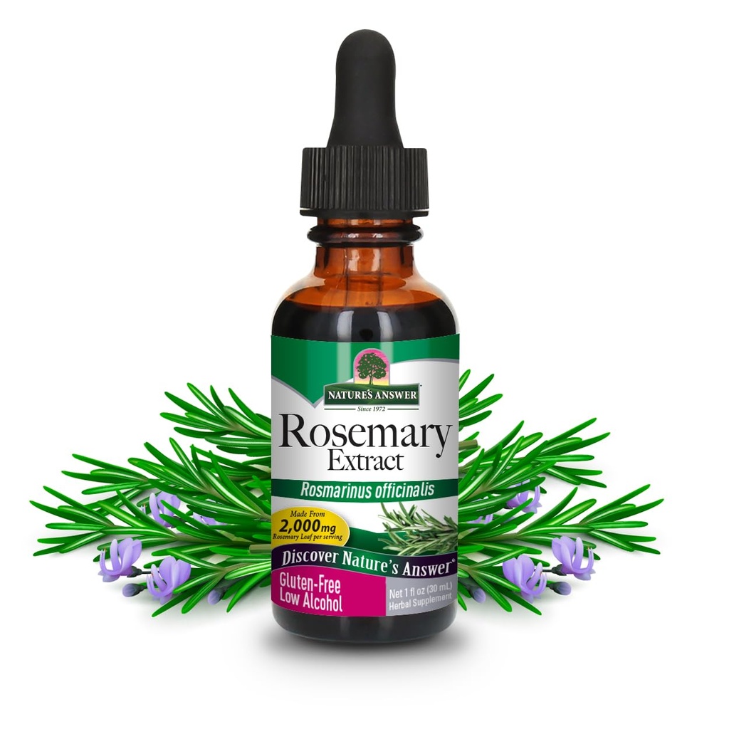 Απάντηση της φύσης Rosemary Leaf Extract συμπλήρωμα με οργανικό αλκοόλ, 1-Fluid Ουγγιά 