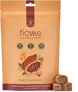 Fiber Supplement - 5g Daily Fiber Bite - Düzenlilik, Digestion ve Gut Health - Tüm Doğal Malzemeler, Peanut Butter Cacao Flavor, 30 Hizmet