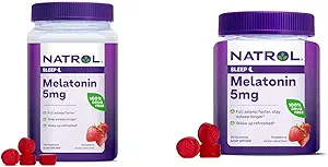 Natrol Melatonin 5 mg Gummies 140ct & 90ct Strawberry Sleep Support