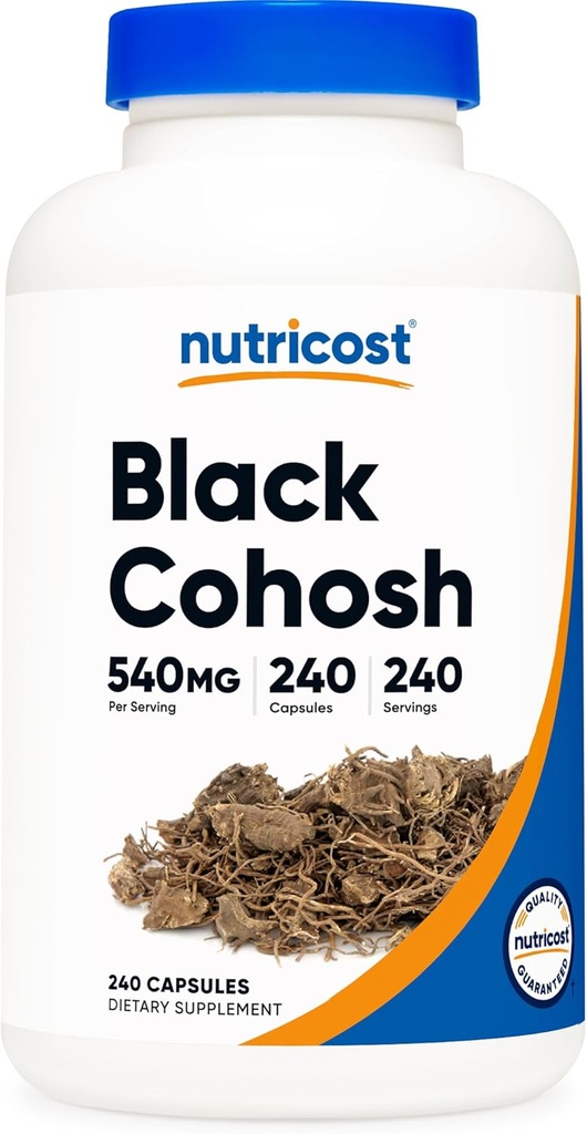 Nutricost Μαύρο Cohosh 540mg, 240 κάψουλες - Μη ΓΤΟ, Χωρίς γλουτένη