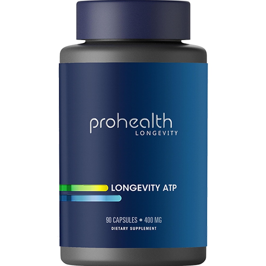 ProHealth Longevity ATP - 400 mg X 90 Υπηρεσίες, PeakATP Πατενταρισμένο με δίπλωμα ευρεσιτεχνίας ΑΤΡ για τη διατήρηση της κυτταρικής ενέργειας, της μυϊκής δύναμης και της γνωστικής λειτουργίας, υποστηρίζει την καρδιακή υγεία και τη μεταβολική απόδοση