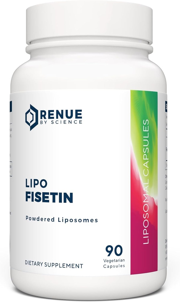 Renue By Science Fisetin | 90 Liposomal Fisetin Supplements - hizmet başına 150 mg Fisetin | Senolytic Supplements | Bio available Formula for Emerg Abors | Non-GMO & Made in the USA