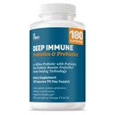 Dr. Tobias Deep Immune Probiyotiks & Prebiyotiks, Dual Action Digestion & Immune Support with PreforPro Prebiyotiks & Geed Release Spore Form Probiyotiks for Women & Men, 180 Capsules, 90 Servisler