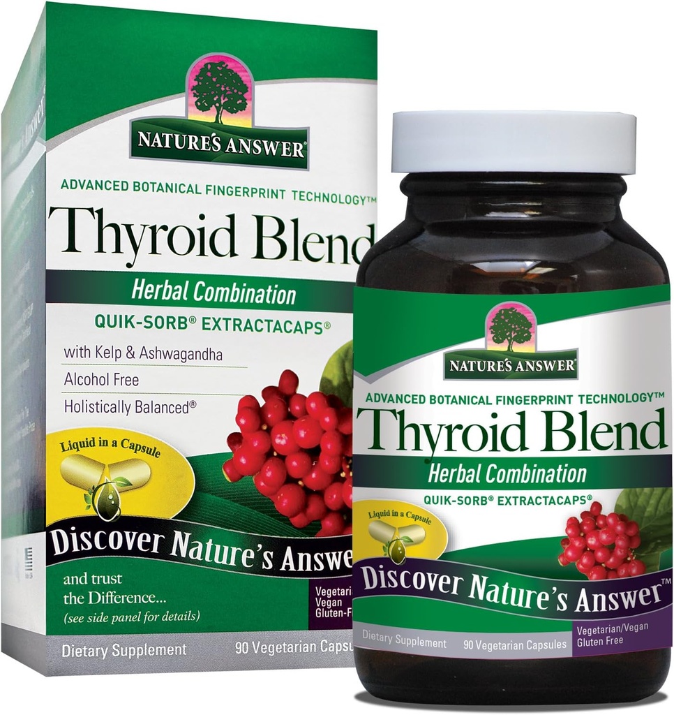 Nature's Answer Yourroid Complete pla Vegetarian Capsules 90 Count | Supports Yourroid | Natural Energy Branson | Promosyonlar Metabolism