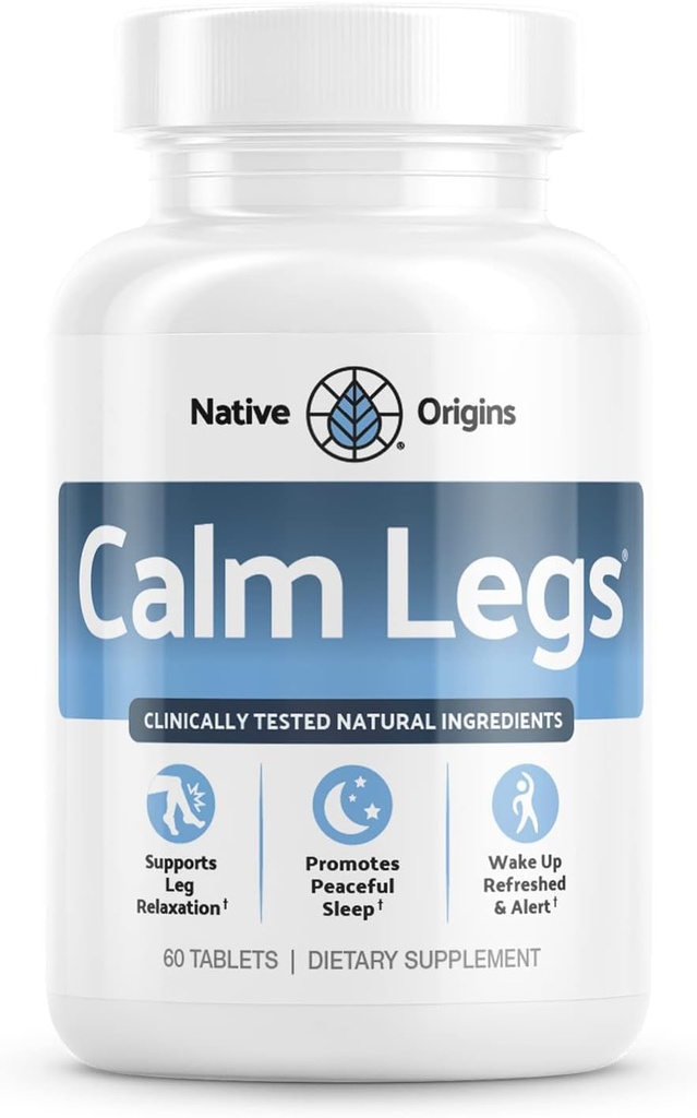 Doğal itching, Crawling, Tingling ve Agitated Leg with Iron, Magnezyum, ve Valerian Root (60 Tablet) ...