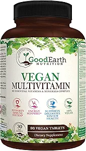 Erkekler ve Kadınlar için Vegan Multivitaminler - Vitaminler A , B Kompleks , C , D3 , çinko Magnezyum , Spirulina , Antioksis - Daily Multivitamin Mineral Supplement with Proprietary Fruit & Plant